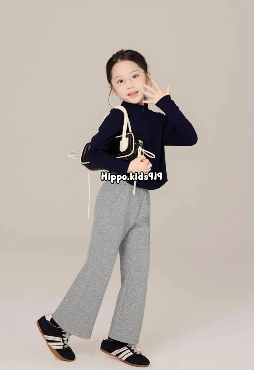 110-170cm 女童秋冬休閒長腿喇叭褲|百搭單品