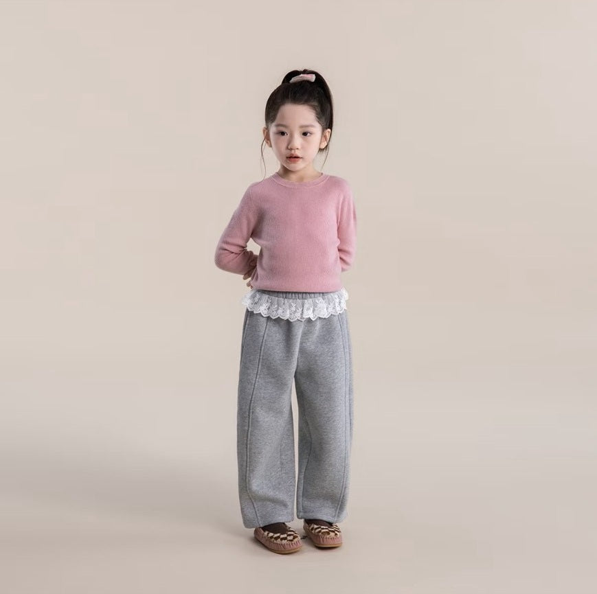 110-170cm 親子裝|桑蠶絲+羊毛針織圓領氧氣衣|基礎單品