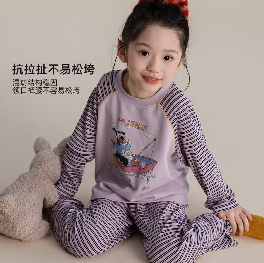 110-170cm 兒童.中大童|雲朵絨居家服套裝