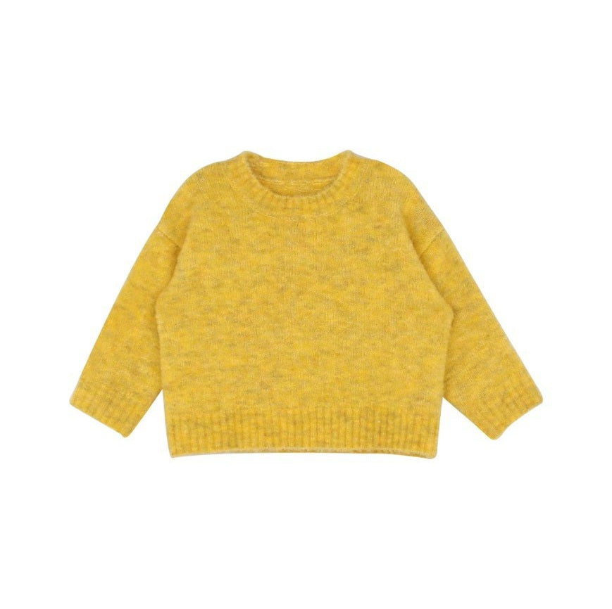 100-160cm ♥︎ 兒童素色落肩寬鬆針織衣|2 colors