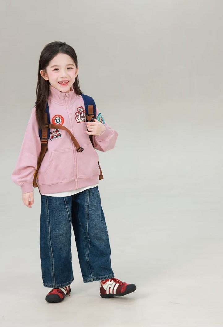 80-150cm ♥︎ 兒童雙線條造型水洗牛仔褲