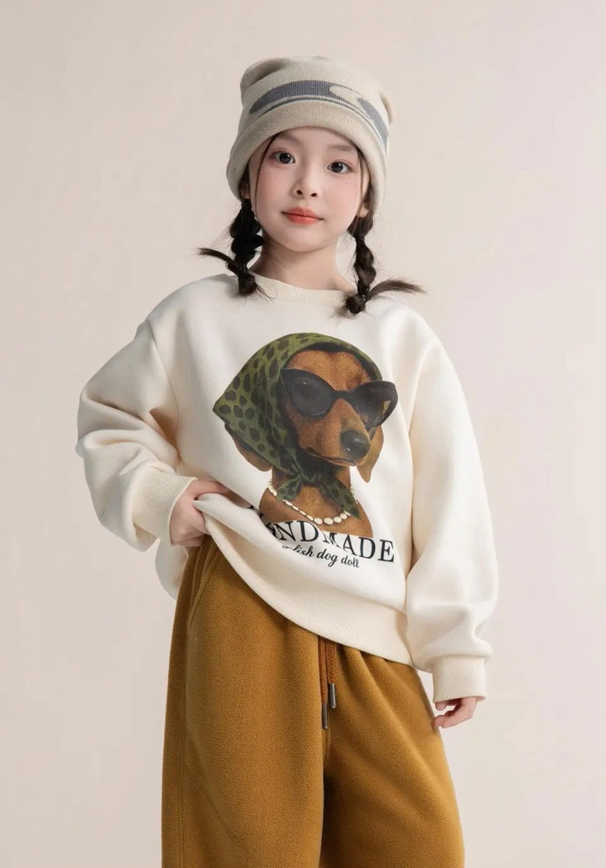 110-160cm ♥︎ 兒童加絨卡通大學T|4 colors
