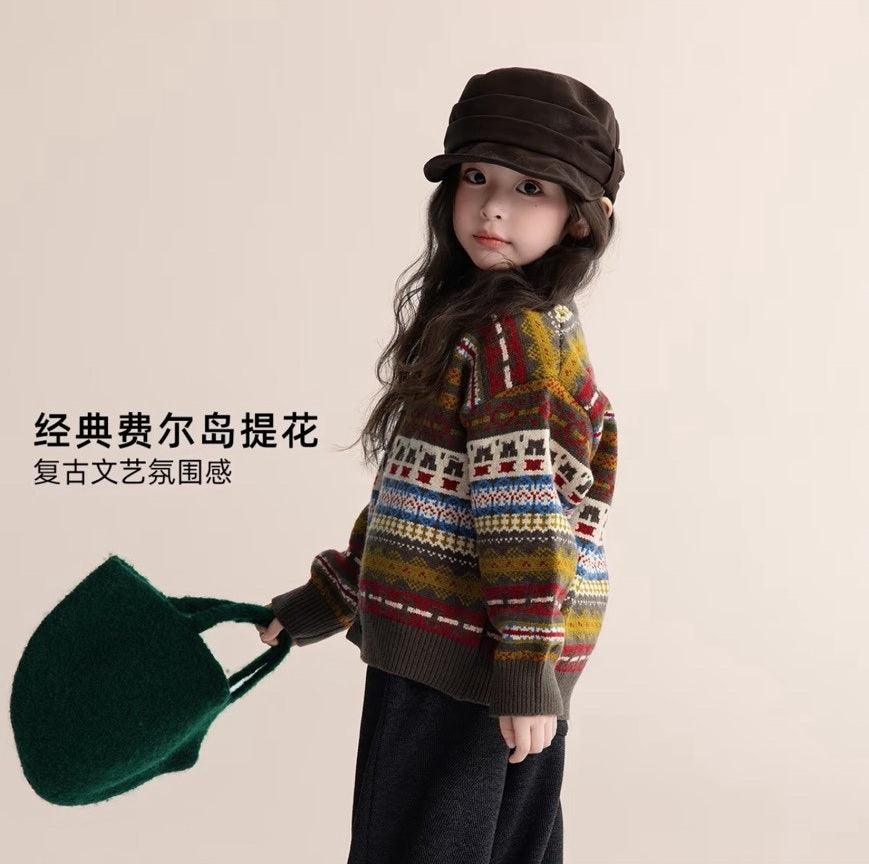 110-160cm ♥︎ 糯米絨兒童針織毛衣外套