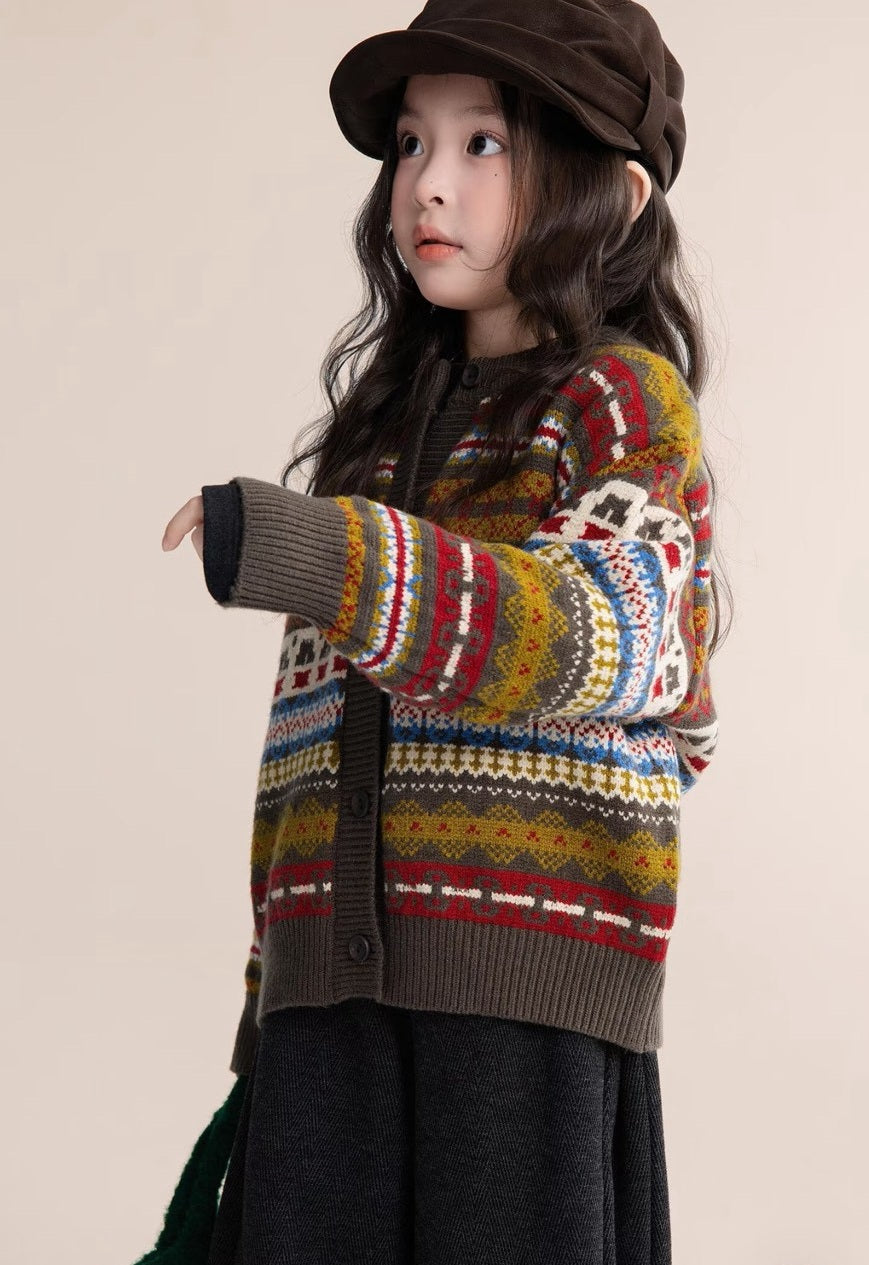 110-160cm ♥︎ 糯米絨兒童針織毛衣外套