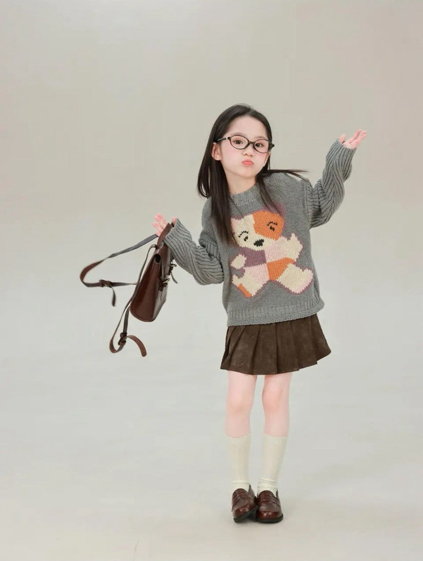 100-160cm ♥︎ 兒童美式廢土風百摺短裙