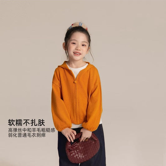 110-170cm親子裝｜羊毛混紡連帽外套｜多場景百搭