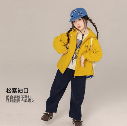 110-170cm 親子裝｜山系戶外連帽立領衝鋒衣｜上學郊遊必備品