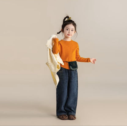 110-170cm 親子裝｜桑蠶絲+羊毛針織圓領氧氣衣｜基礎單品
