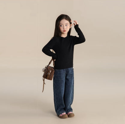 110-170cm 親子裝｜桑蠶絲+羊毛針織圓領氧氣衣｜基礎單品