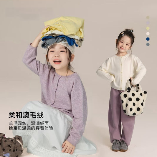 110-170cm ♥︎ 兒童親膚羊毛混紡薄外套｜6 colors