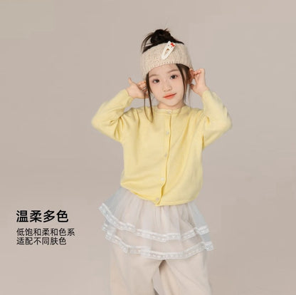 110-170cm ♥︎ 兒童親膚羊毛混紡薄外套｜6 colors