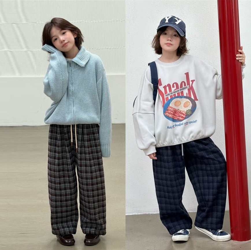 80-160cm ♥︎ سترة ريترو بتصميم متداخل وألوان متباينة｜لونان