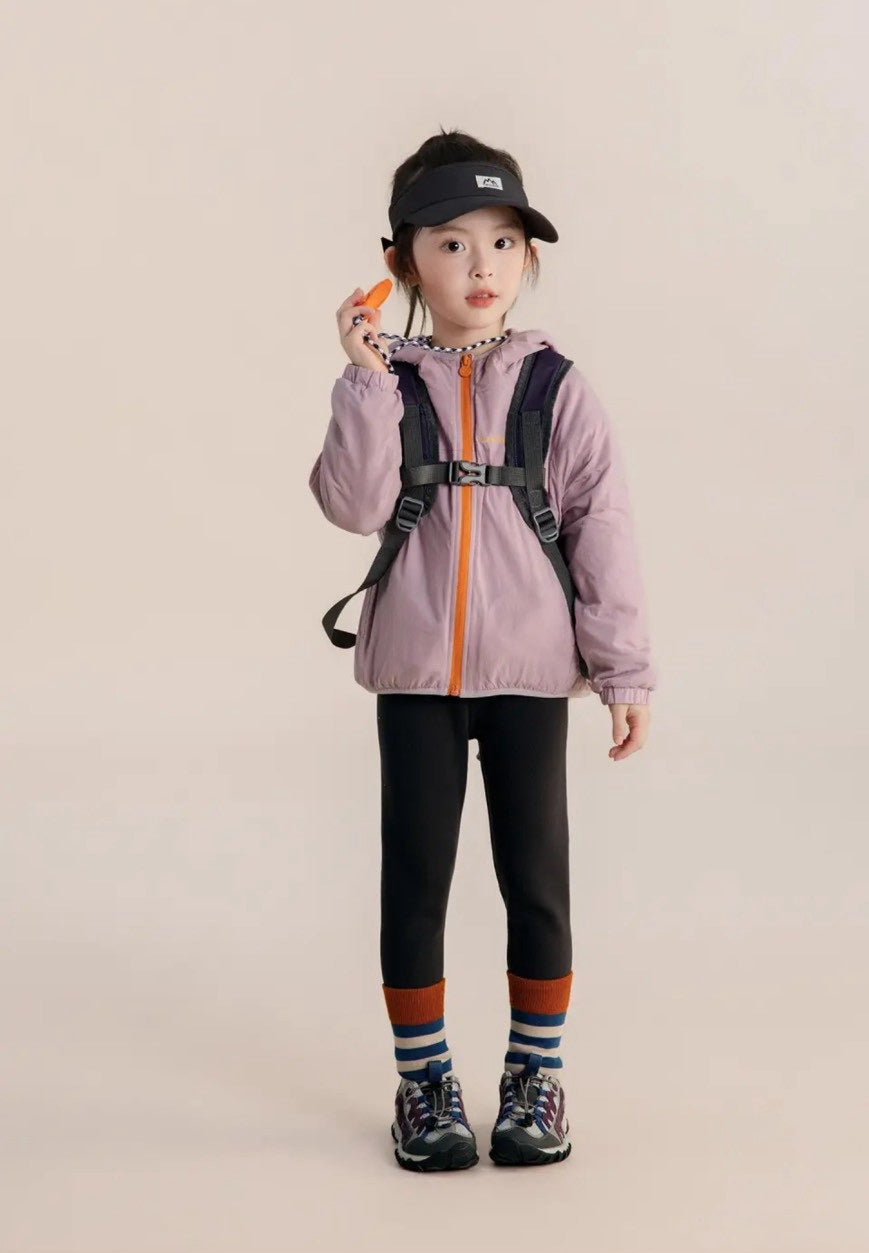 110-160cm中大童．女童｜天絲萊賽爾複合奧利絨加絨修身打底褲