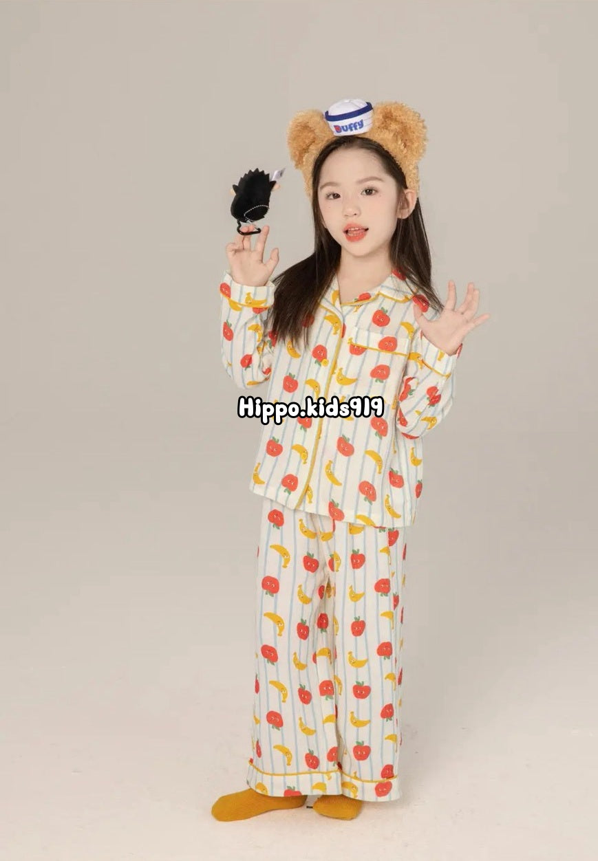110-170cm 兒童棉紗家居服｜全棉雙層紗睡衣套裝