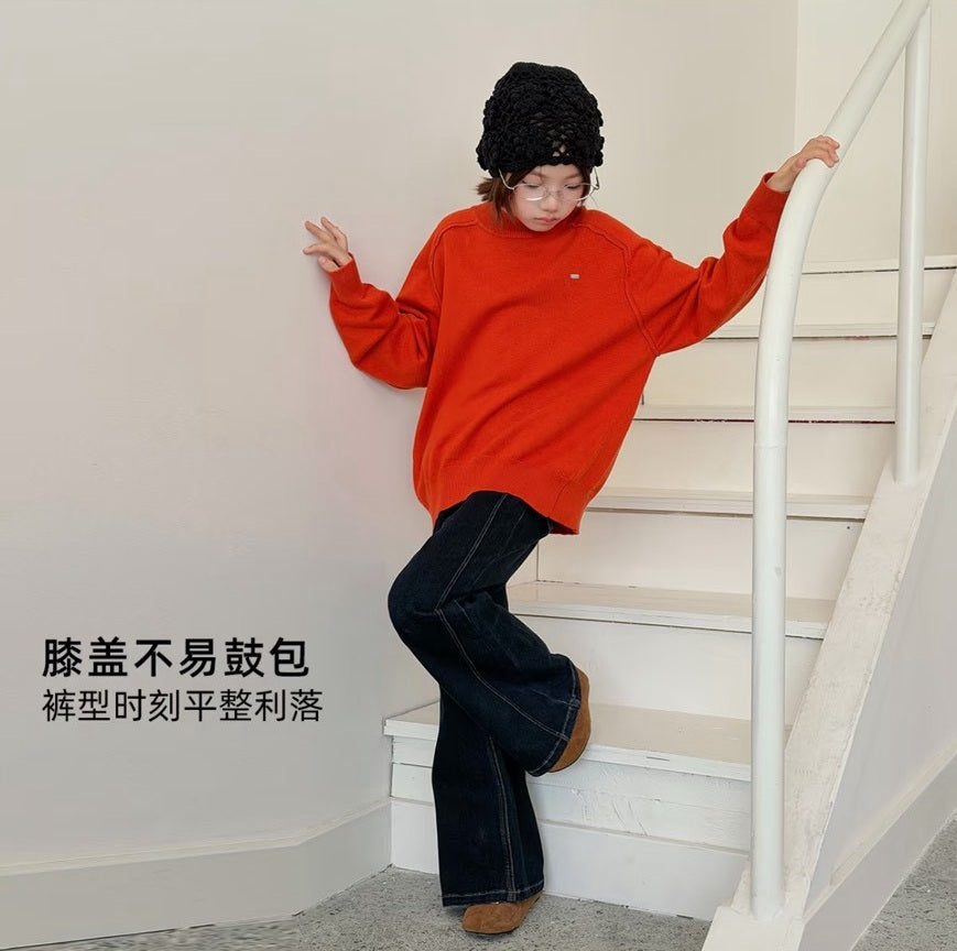 80-160cm ♥︎ سترة ريترو بتصميم متداخل وألوان متباينة｜لونان