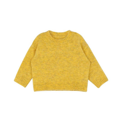 100-160cm ♥︎ 兒童素色落肩寬鬆針織衣｜2 colors