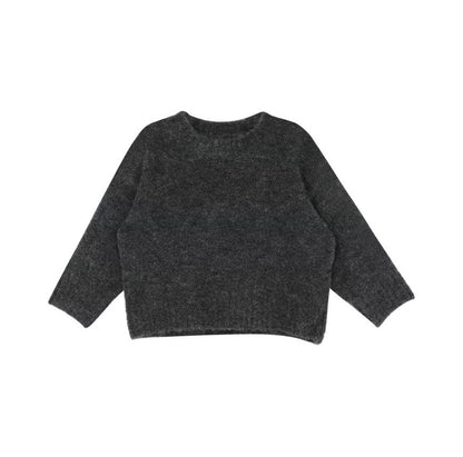 100-160cm ♥︎ 兒童素色落肩寬鬆針織衣｜2 colors