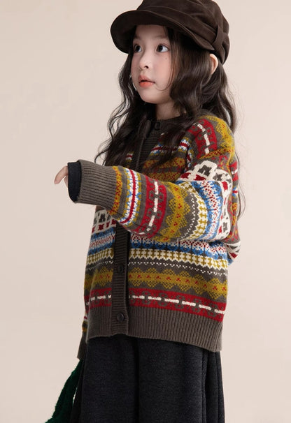 110-160cm ♥︎ 糯米絨兒童針織毛衣外套