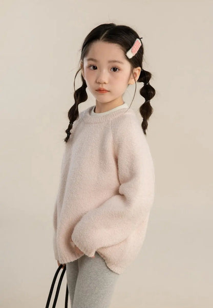 110-160cm ♥︎ 純色顆粒絨女童針織毛衣｜4 colors