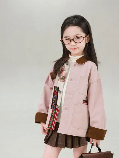 100-160cm ♥︎ 兒童美式廢土風百摺短裙