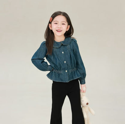 80-160cm ♥︎ سترة ريترو بتصميم متداخل وألوان متباينة｜لونان