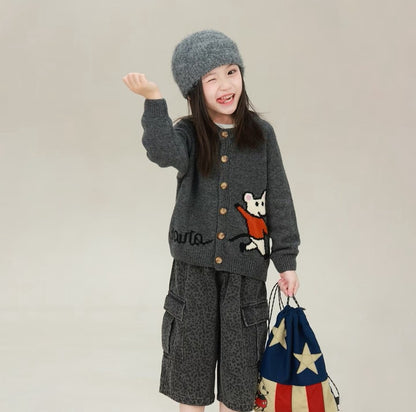 80-160cm ♥︎ 兒童卡通長袖針織衫｜4 colors